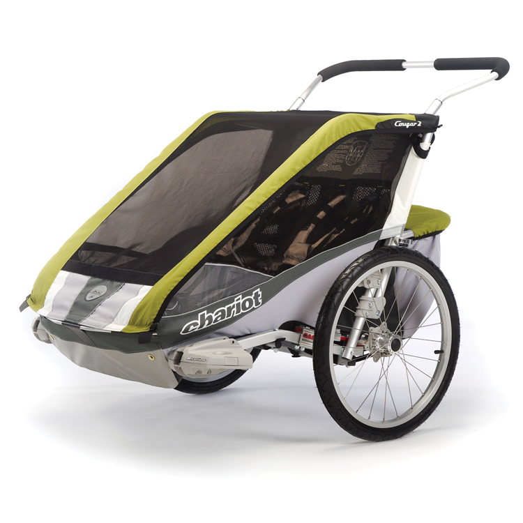 Chariot Cougar 2 Stroller Bike Trailer Avocado Silver Gray Ebay