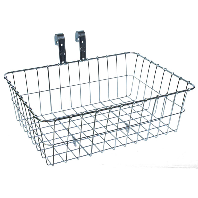 silver bike basket