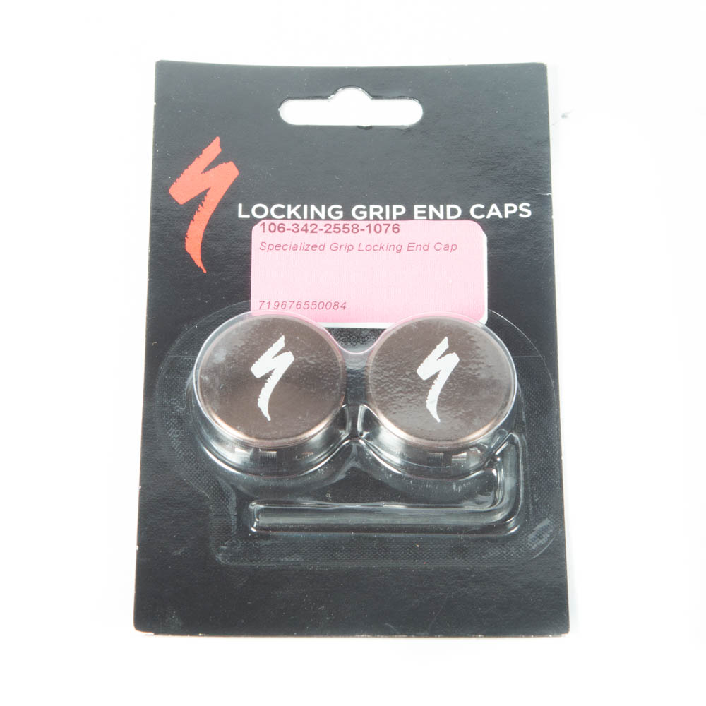 Specialized Bicycle Handlebar Grip Locking End Cap Pair