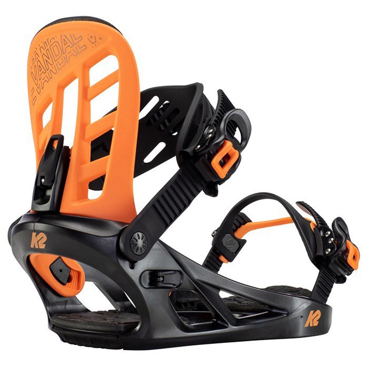 K2 Vandal Orange Medium Snowboard Bindings Boy's 2022