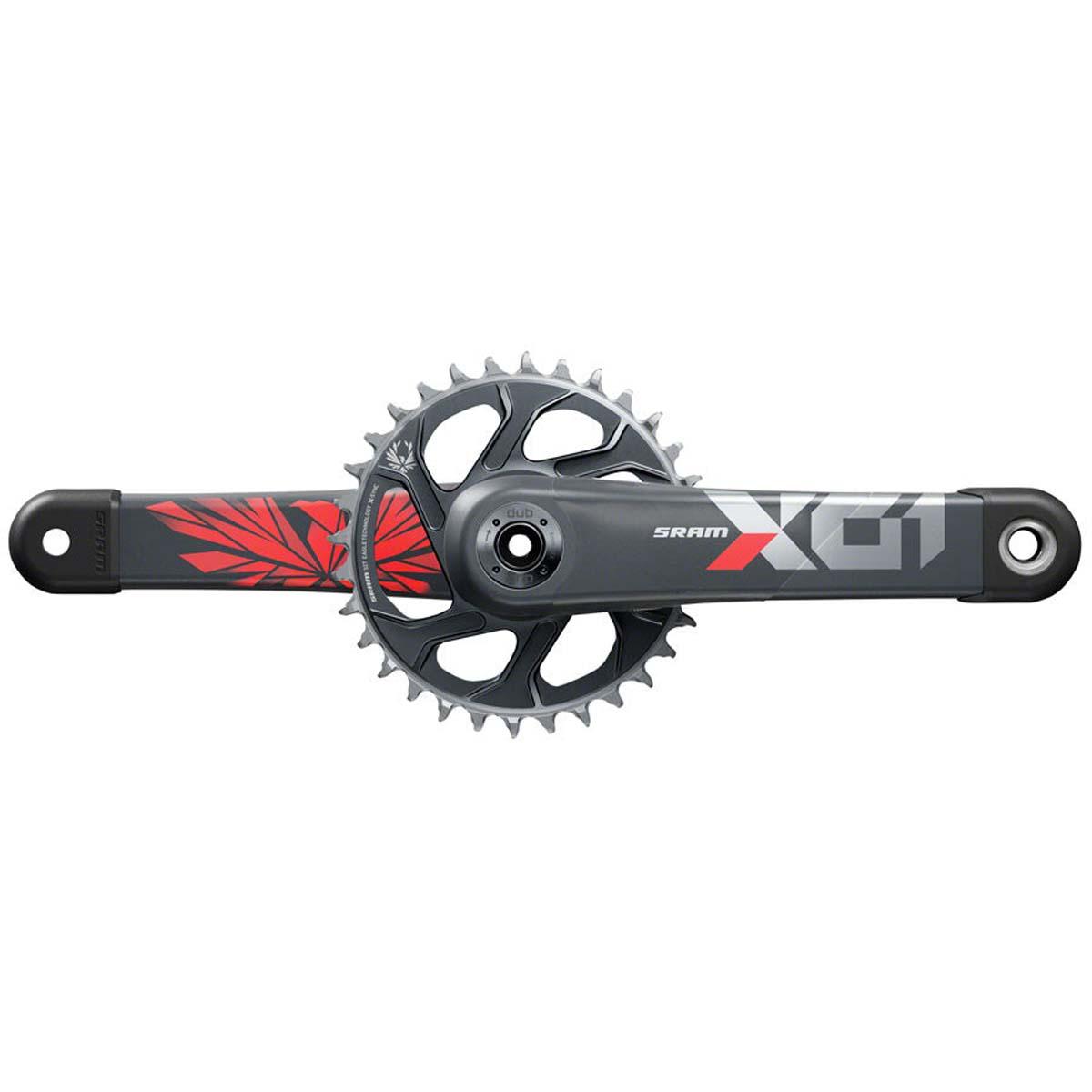 SRAM X01 Eagle Boost Crankset - 175mm 12-Speed 32t Direct Mount DUB Spindle Interface Lunar/Oxy Red C2