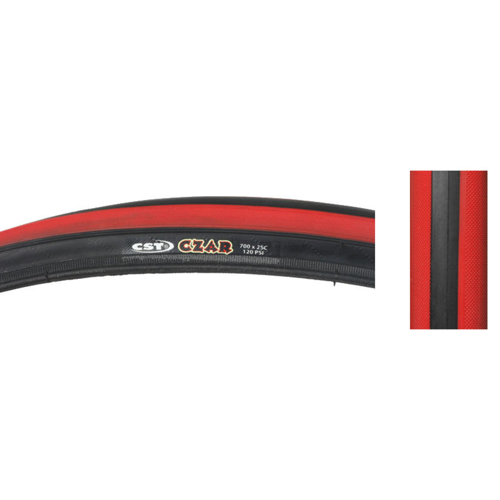 CST Premium Tire Czar 700X23 Black/Red 120Lb